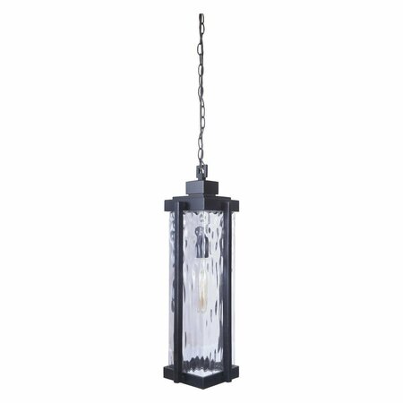 CRAFTMADE Pyrmont 1 Light Outdoor Pendant in OiLED Bronze Gilded with Clear Hammered Glass Z2621-OBG